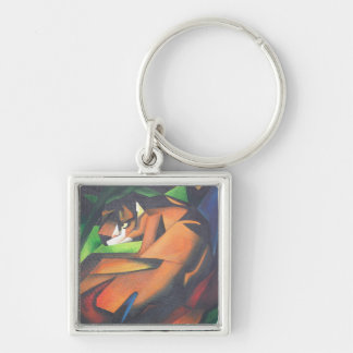 Llavero Tigre En Estilo De Arte Geométrico Franz Marc