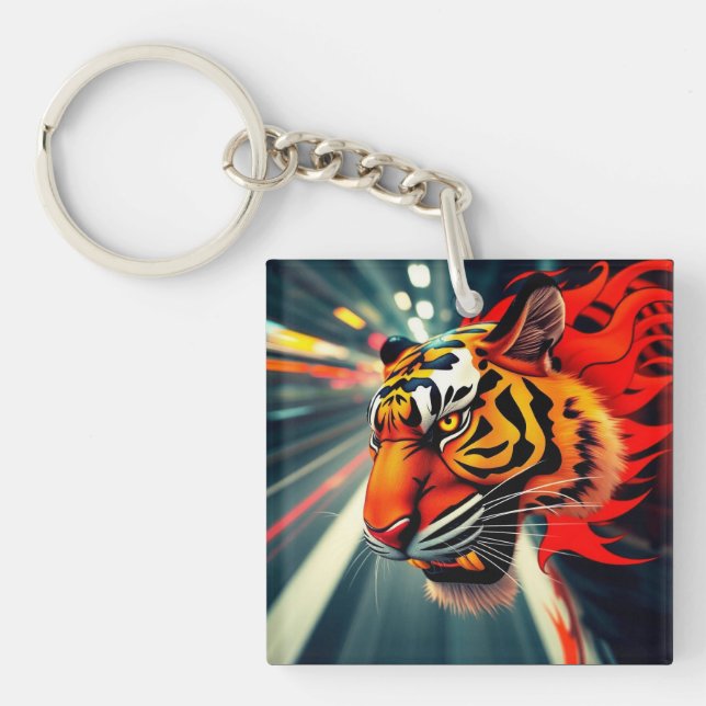 Llavero tigre en movimiento (Frente)