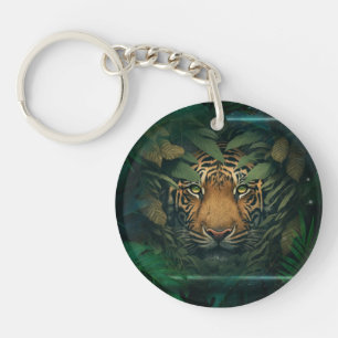 Llavero Tigre escondido en el follaje