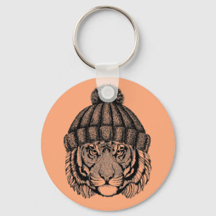 Llavero Tigre listo para la moda del invierno