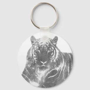 Llavero Tigre negro y blanco