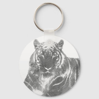 Llavero Tigre negro y blanco