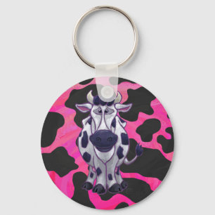 Llavero Tigre Salvaje Negro y Rosa