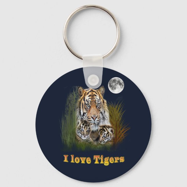 Llavero Tigre y cachorros (Anverso)