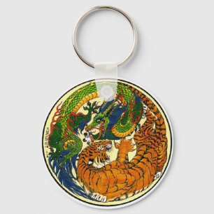 Llavero Tigre y dragón Yin Yang