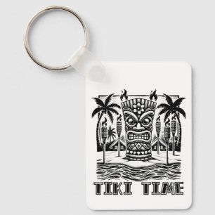 Llavero Tiki Time - Vibes de la isla de Hawaii