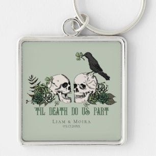 Llavero Til Death Gothic St Patricks Day Floral Cráneo