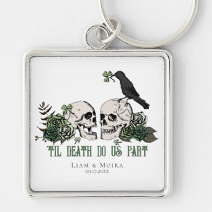 Llavero Til Death Gothic St Patricks Day Floral Cráneo