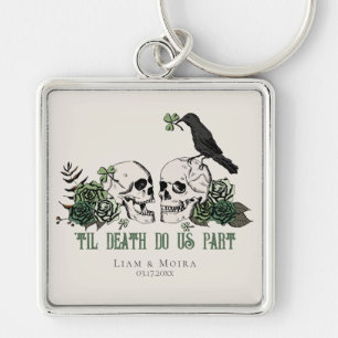 Llavero Til Death Gothic St Patricks Day Floral Cráneo