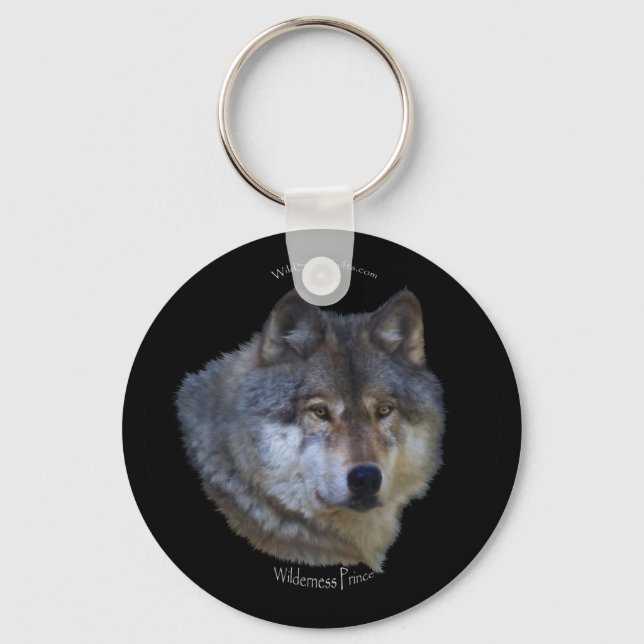 Llavero TIMBER WOLF Design Wildlife Art Key-chain (Anverso)