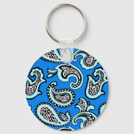 Llavero Timeless  Paisley on Blue Background