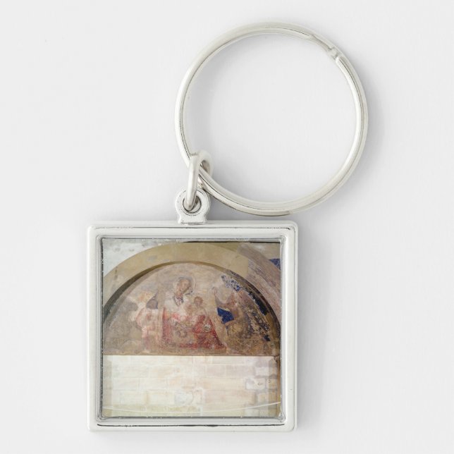 Llavero Tímpano que representa a la Virgen de la humildad (Frente)