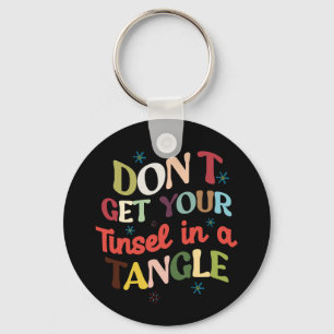 Llavero Tinsel De Regalo De Navidad En Un Tángulo