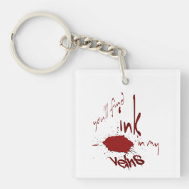 Llavero Tinta en mis venas Keychain acrílico