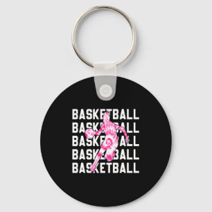 Llavero Tinte de corbata rosa chica baloncesto u2013 chica