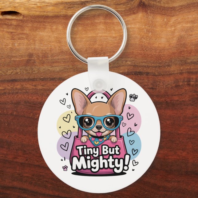 Llavero Tiny but Mighty Chihuahua  Keychains & Lanyards (Reverso )