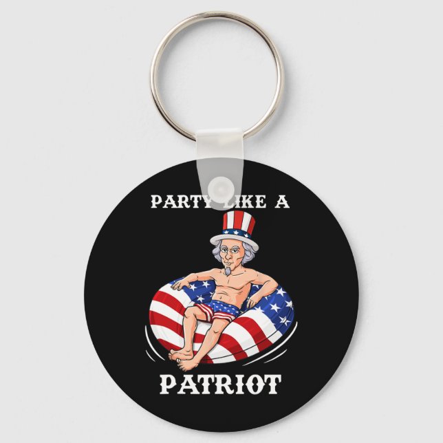 Llavero Tío Sam 4 De Julio Diversión Patriota De Estados U (Anverso)