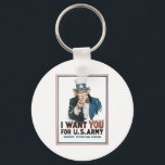 Llavero Tío Sam "¡Te Quiero!"<br><div class="desc">"Te quiero" Tío Sam reclutando Poster por James Montgomery Flagg,  1917</div>