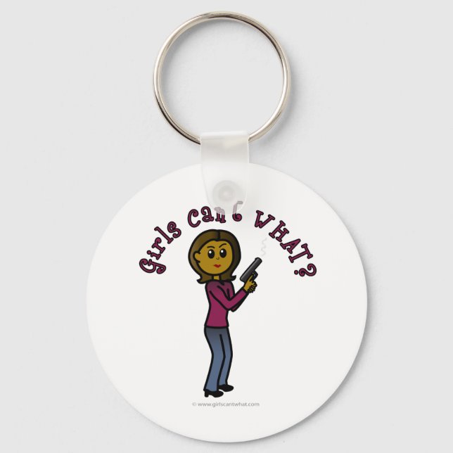 Llavero Tipitero femenino oscuro (Anverso)