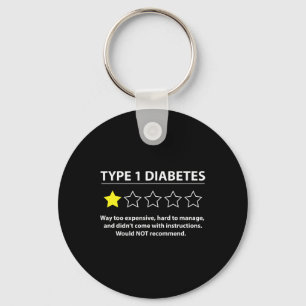 Llavero Tipo 1 Diabetes T1d Una Estrella Divertida Concien