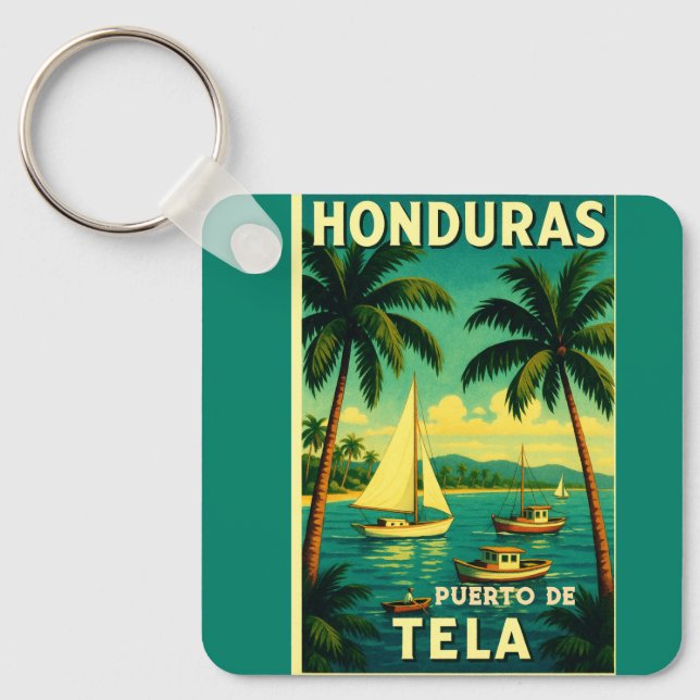 Llavero tipo chapa PUERTO DE TELA (Anverso)