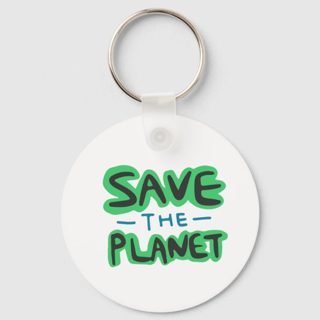 Llavero Tipo Chapa Save the Planet (Anverso)