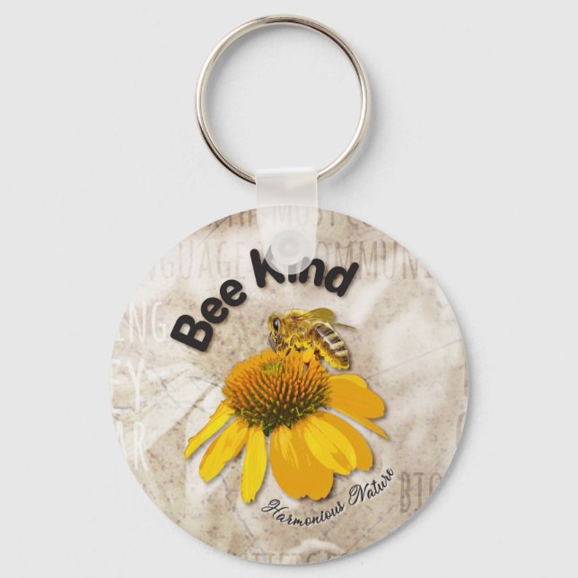 Llavero Tipo de Bee - Naturaleza armoniosa (Anverso)