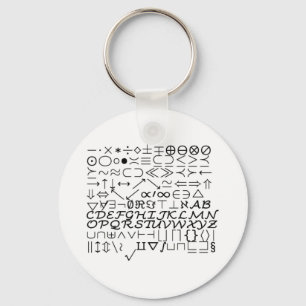 Llavero Tipo de letra matemática