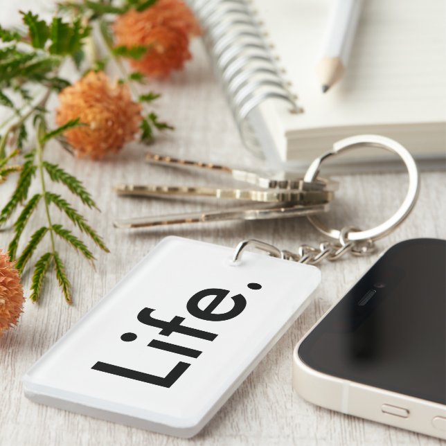 Llavero tipografía clásica LIFE | (Frente Derecha)