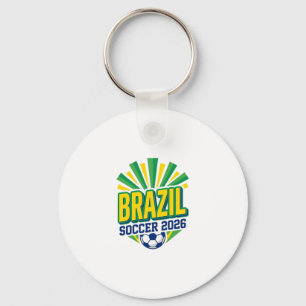 Llavero Tipografía de país audaz fútbol Brasil 2026 