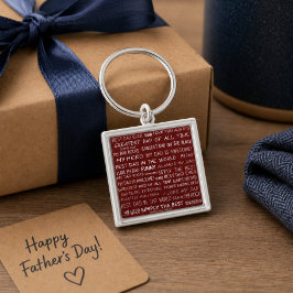 Llavero Tipografía de patrón de regalo del Día del Padre R