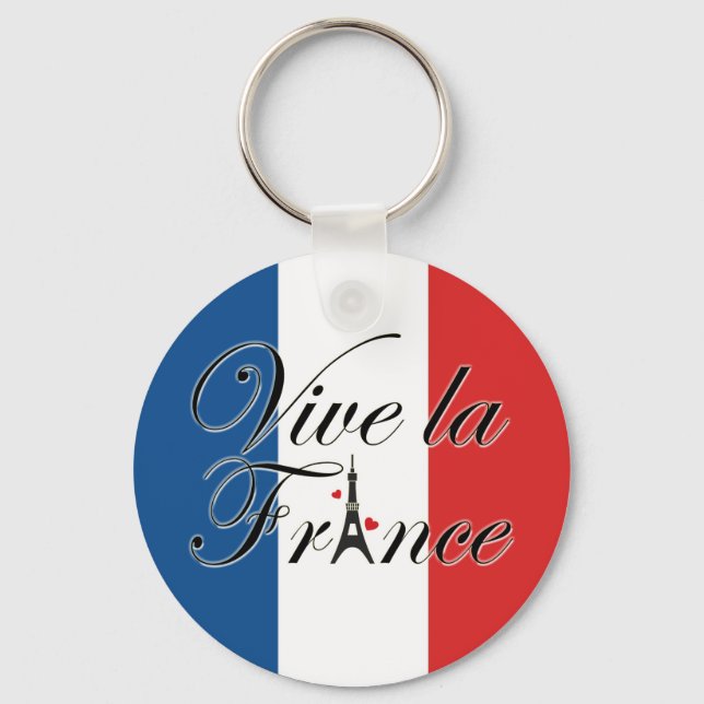 Llavero Tipografía de Vive la France (Anverso)
