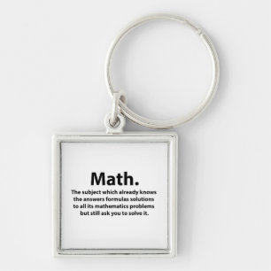 Llavero Tipografía Divertida de Matemáticas