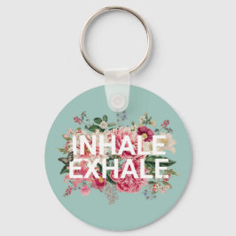 Llavero Tipografía floral de inhalación