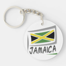 Llavero Tipografía moderna de la bandera de Jamaica