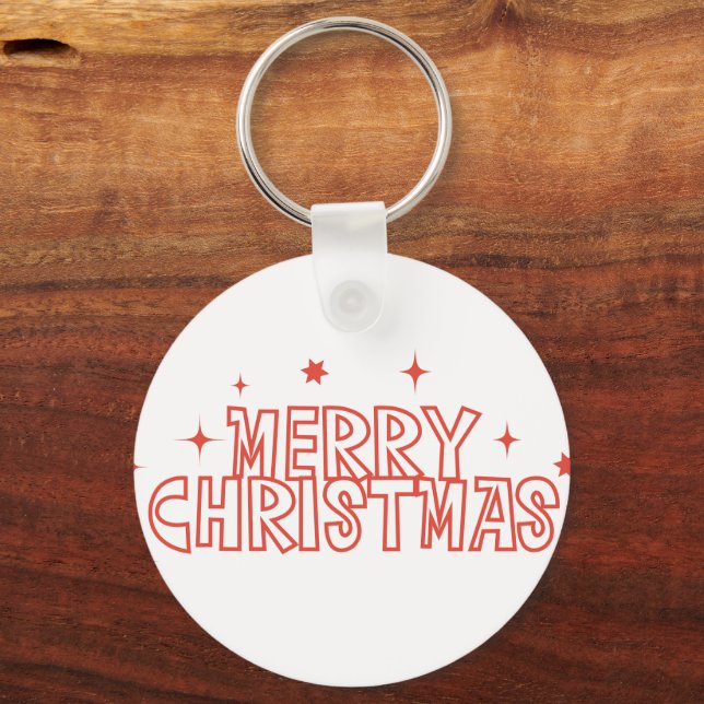 Llavero Tipografía Retro Feliz Navidad (Anverso)
