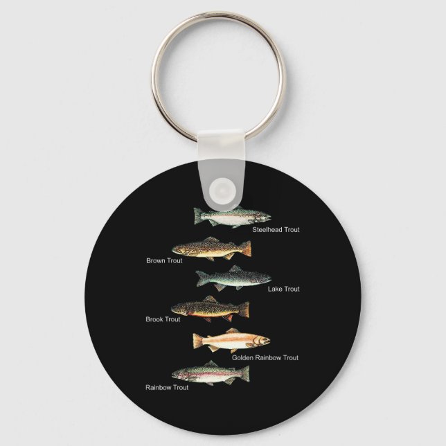 Llavero Tipos De Pesca De Especies De Trucha (Anverso)