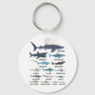 Llavero Tipos De Tiburones Tiburones Océano De Identificac