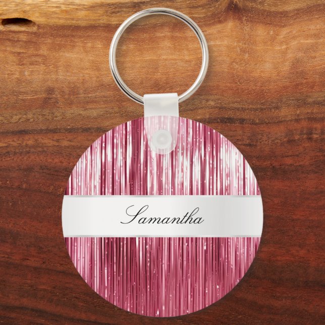 Llavero Tiras de insel de glam rosado de bonito (Anverso)