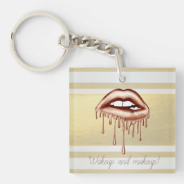 Llavero Tiras de oro moderno y giratorio metálico