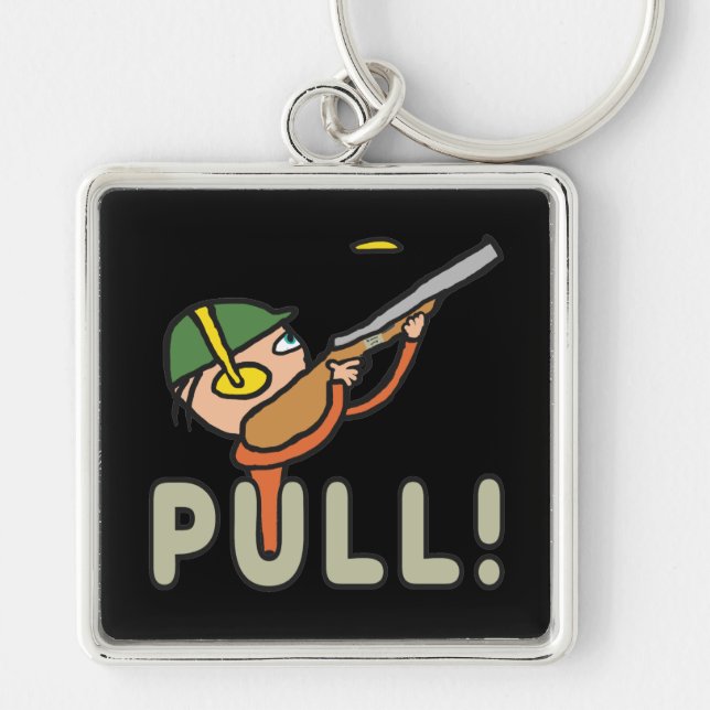 Llavero Tiroteo con trampa de pichón de arcilla (Frente)