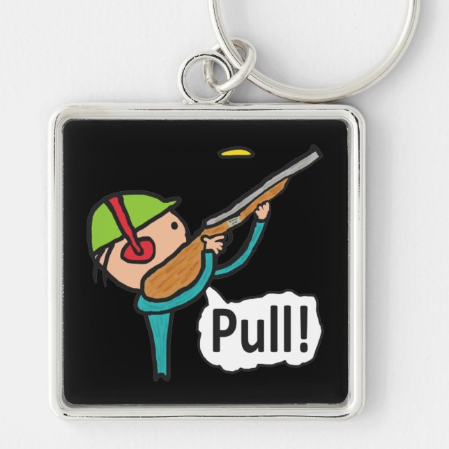 Llavero Tiroteo con trampa de pichón de arcilla (Frente)