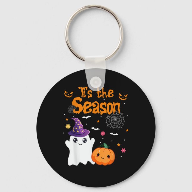 Llavero Tis Season Pumpkin Retro Groovy Vintage Halloween (Anverso)