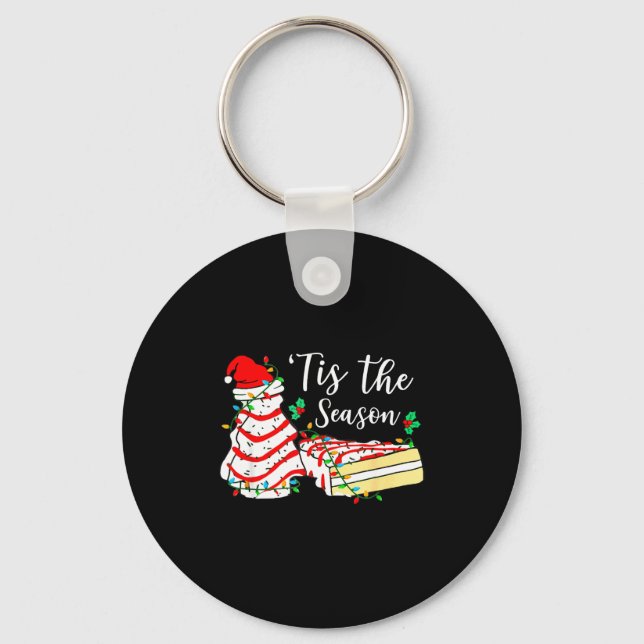 Llavero Tis The Season Funny Christmas Tree Snack Cake Xma (Anverso)