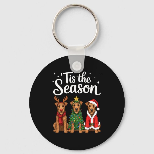 Llavero Tis The Season Irierrier Christmas Santa Dog Lover (Anverso)