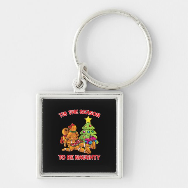 Llavero Tis The Season To Naughty Gingerbread Man Couple (Frente)