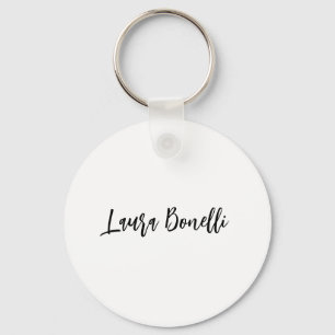 Llavero Título de nombre simple profesional minimalista