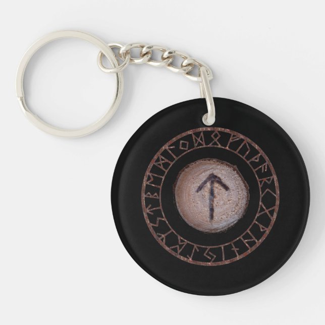 Llavero Tiwaz - Corredora Futhark mayor (Frente)