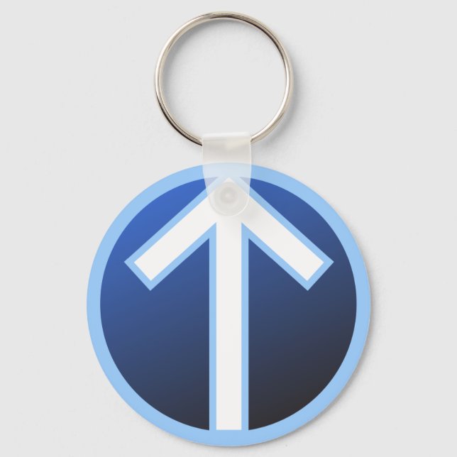 Llavero Tiwaz Teiwaz Tyr Warrior Rune (Anverso)