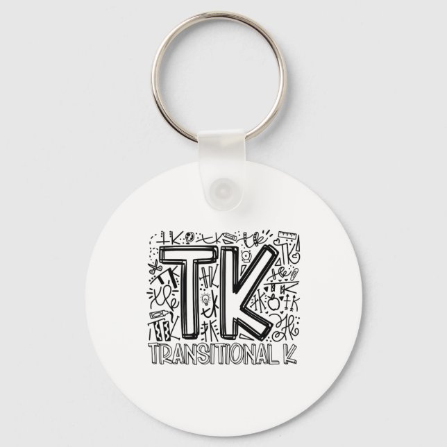 Llavero Tk Transitional-kindergarten Typography Ck To Scho (Anverso)